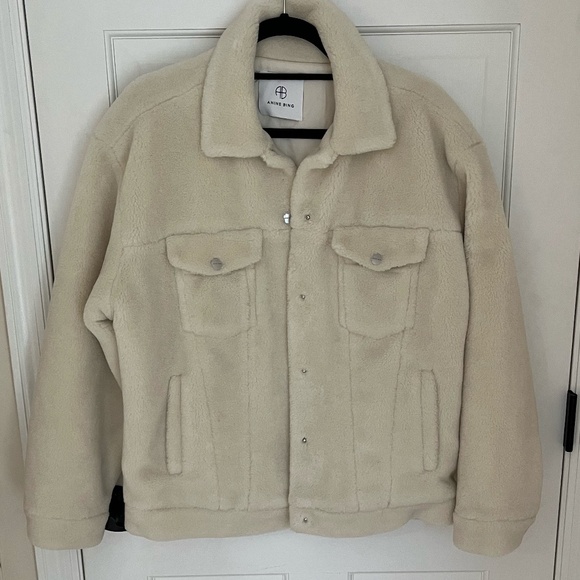 Anine Bing Rory Faux Sherpa Jacket - Picture 1 of 7